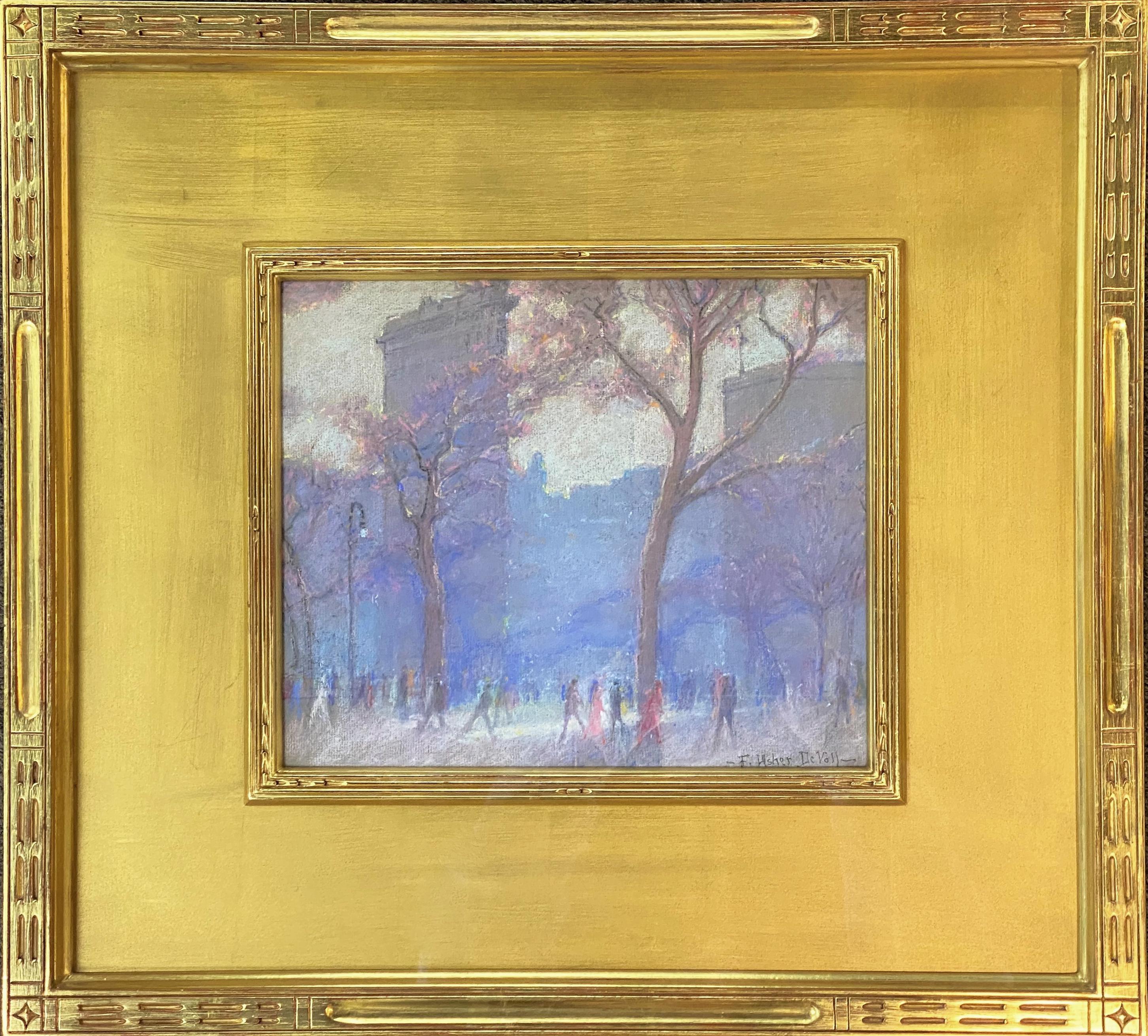 Frederick Usher De Voll Landscape Painting - Flatiron Building in NYC