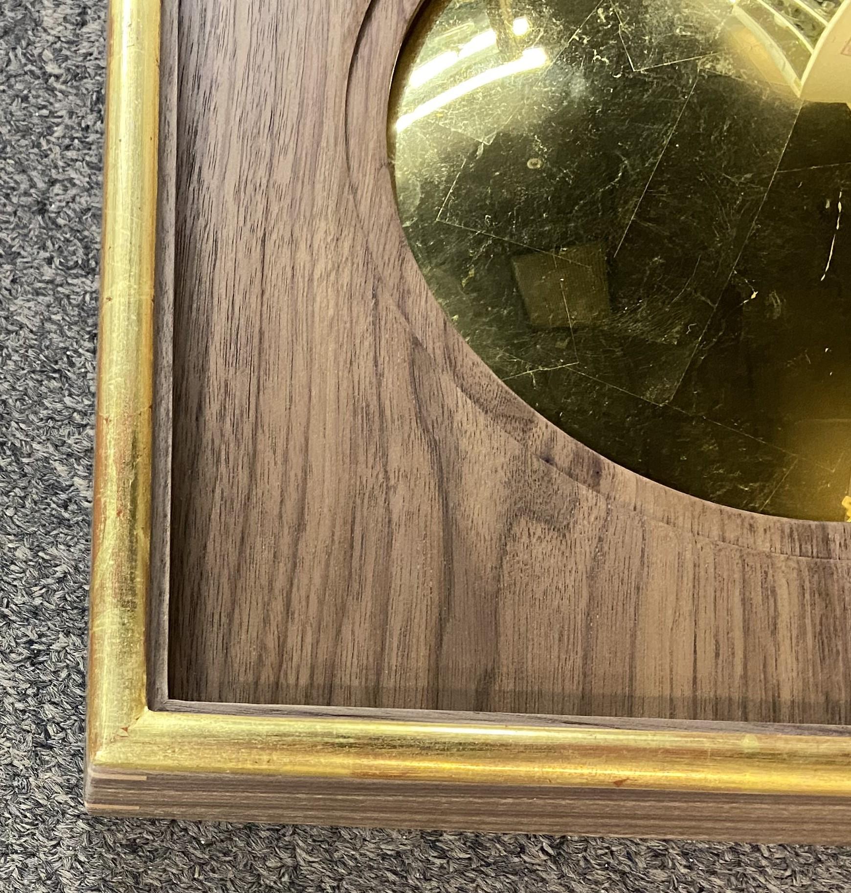 22K Gilded Looking Glass in Black Walnut Frame For Sale 1