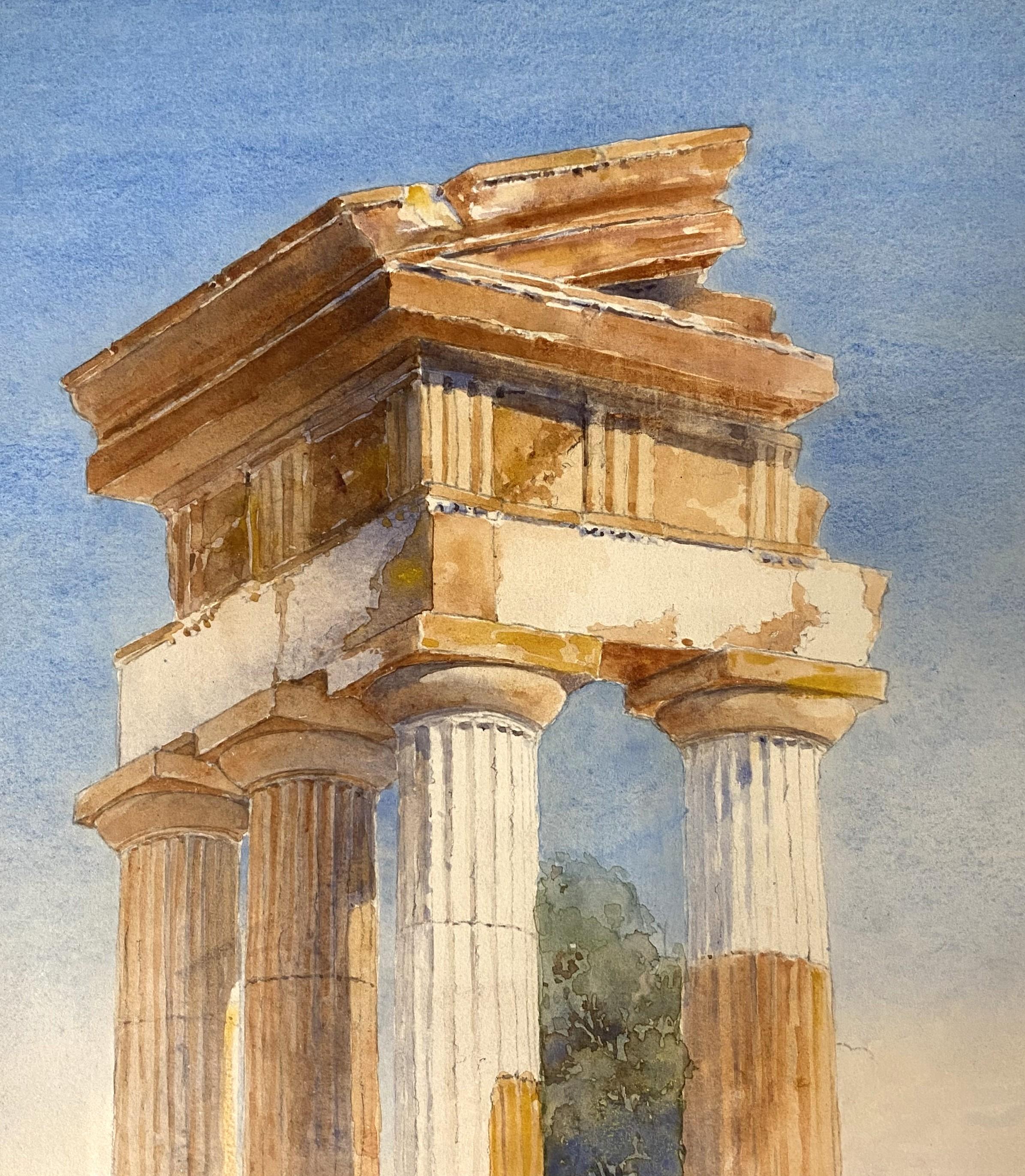 Rovine romane - Landscape Painting Beige di Joseph Lindon Smith