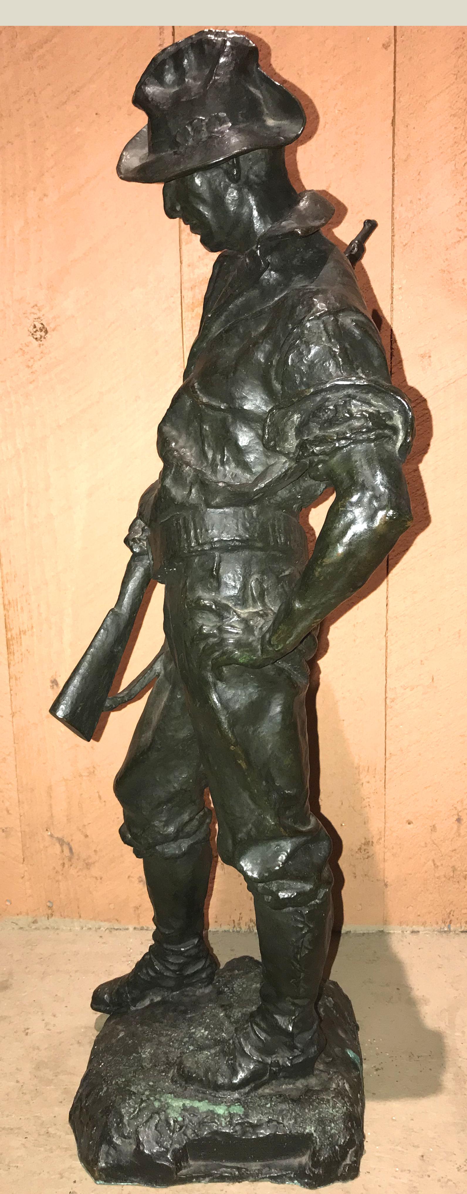 The Hiker - American Realist Sculpture by Allen George Newman