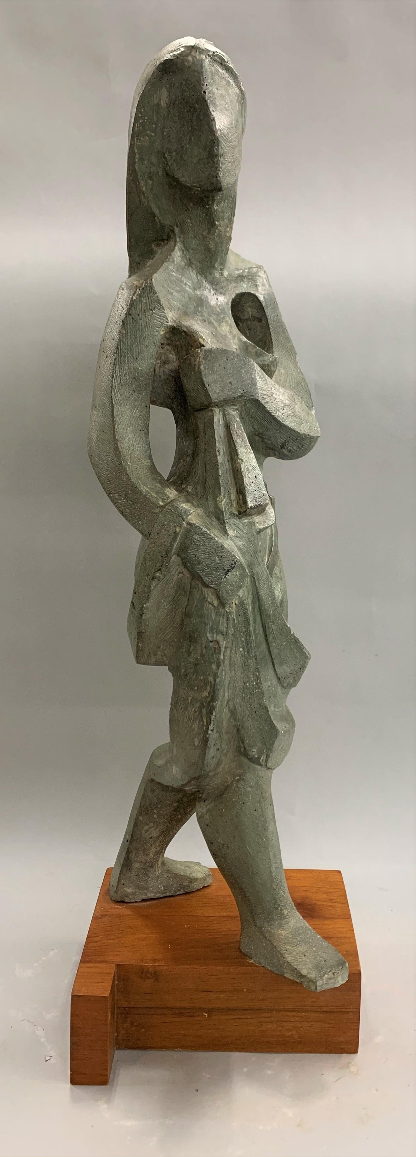 Woman Walking - Sculpture by Robert Hughes