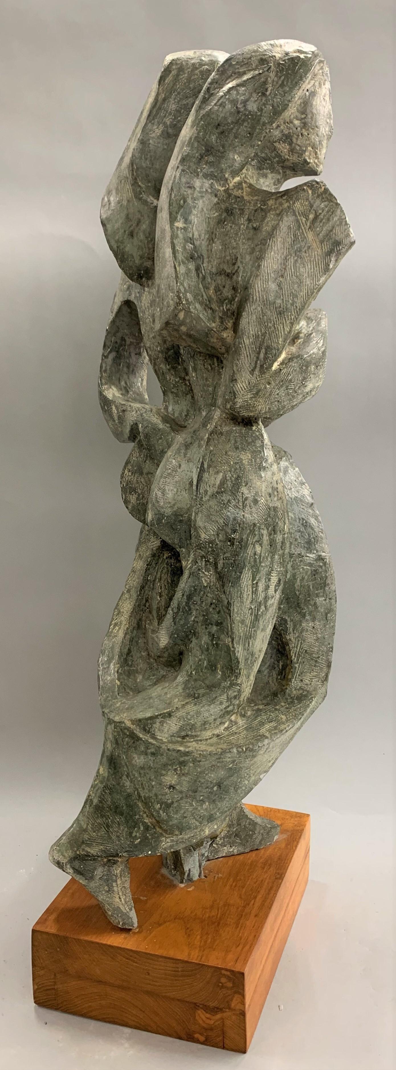 Two Women Walking - Abstract Impressionist Sculpture by Robert Hughes