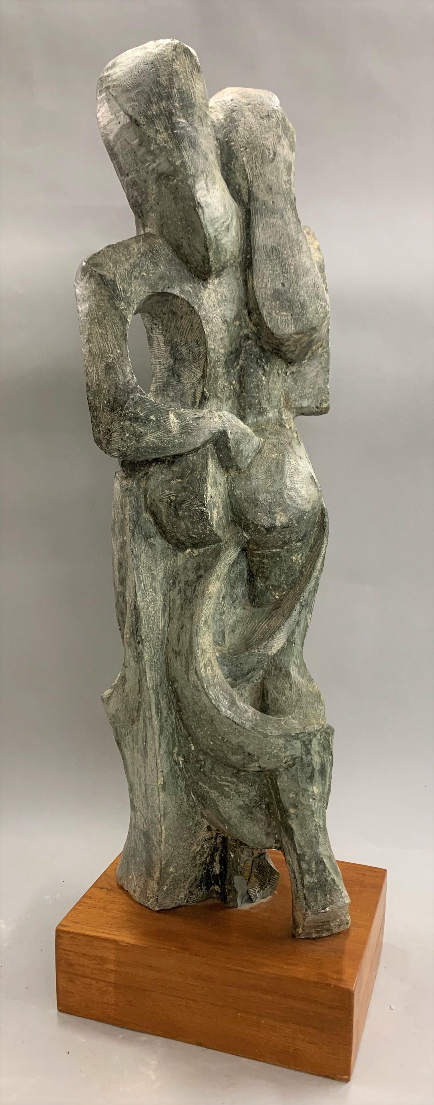 Two Women Walking - Brown Figurative Sculpture by Robert Hughes