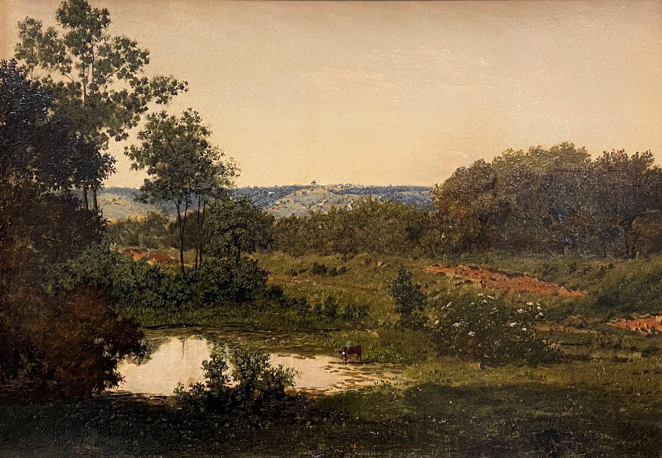New York Landscape - Painting by Emile Faure Beaulieu