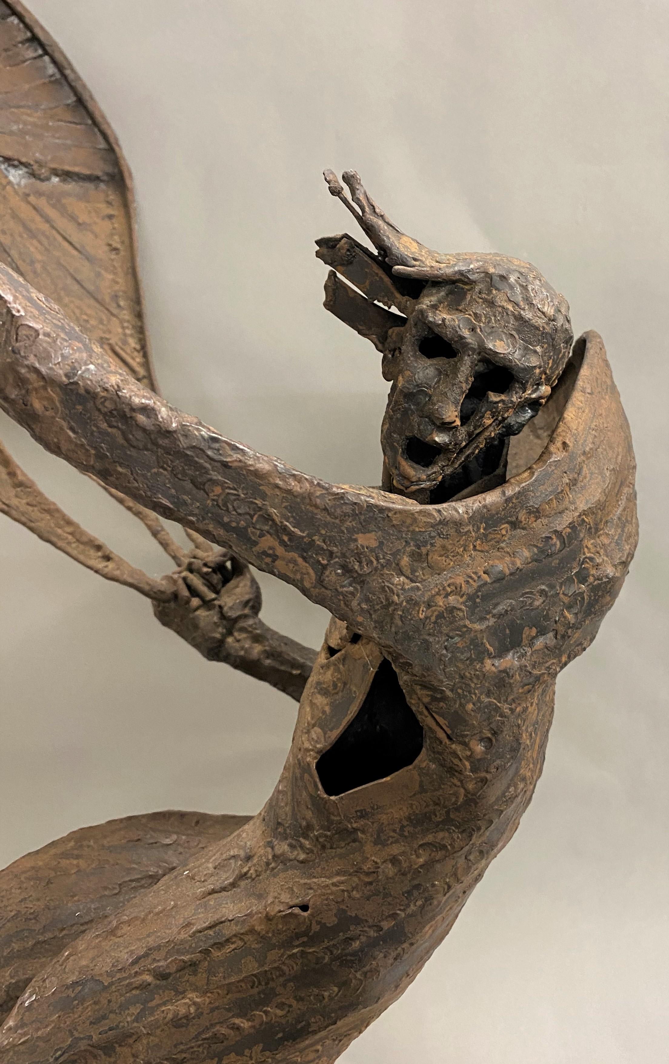 Man in the Wind - Sculpture by Barbara Lekberg