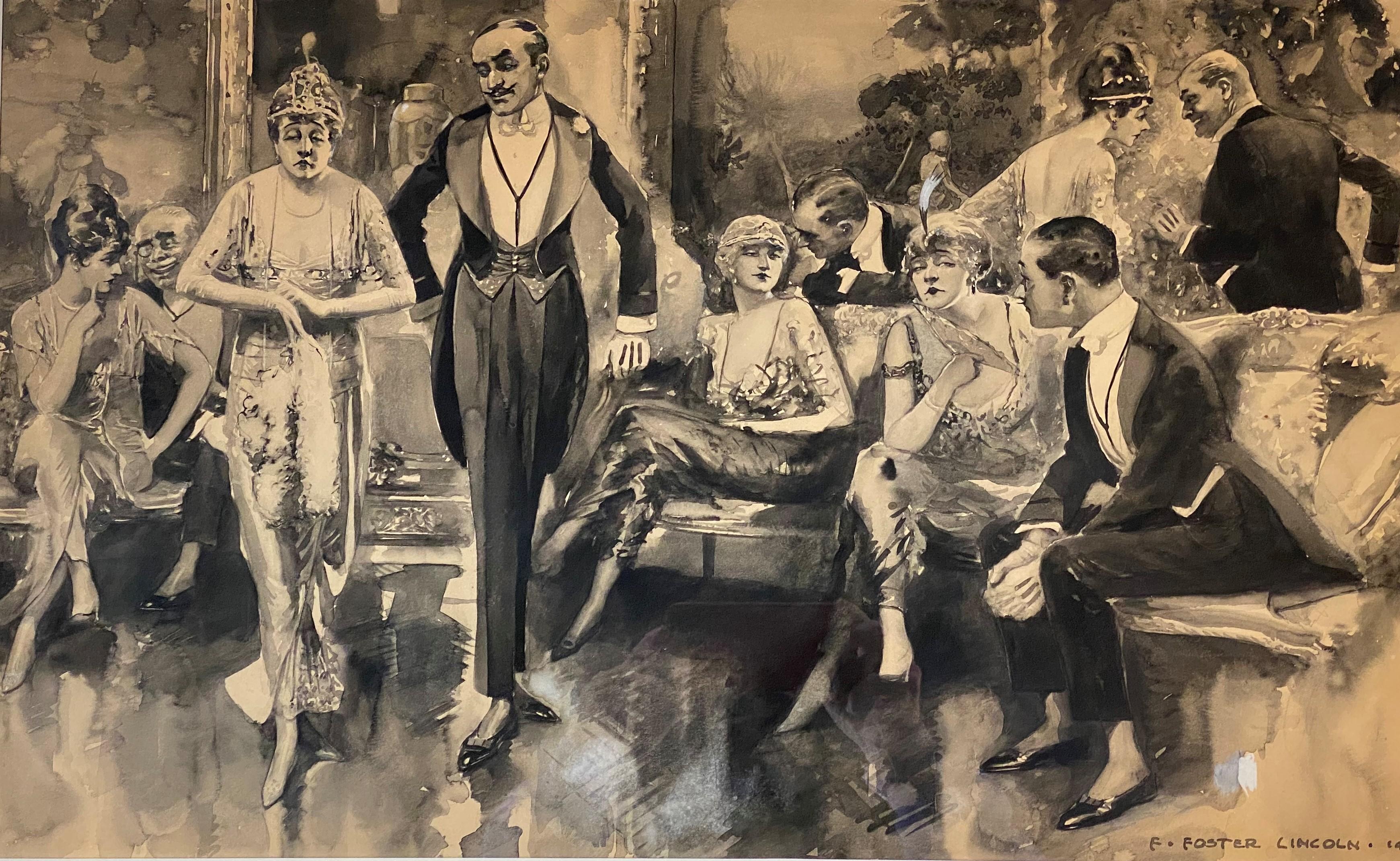 High Society Party Scene - Art by Frederic Foster Lincoln