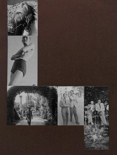 Vintage Untitled Collage (Self Portrait, Portrait of Wife and Friends)