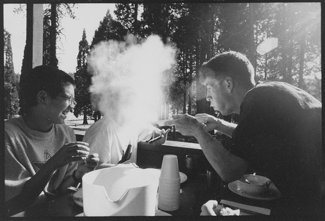 Ed Templeton Portrait Photograph - Untitled (Blowing Smoke)