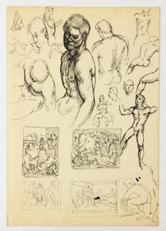 Many Figure Studies and Studies for Compositions with Groups