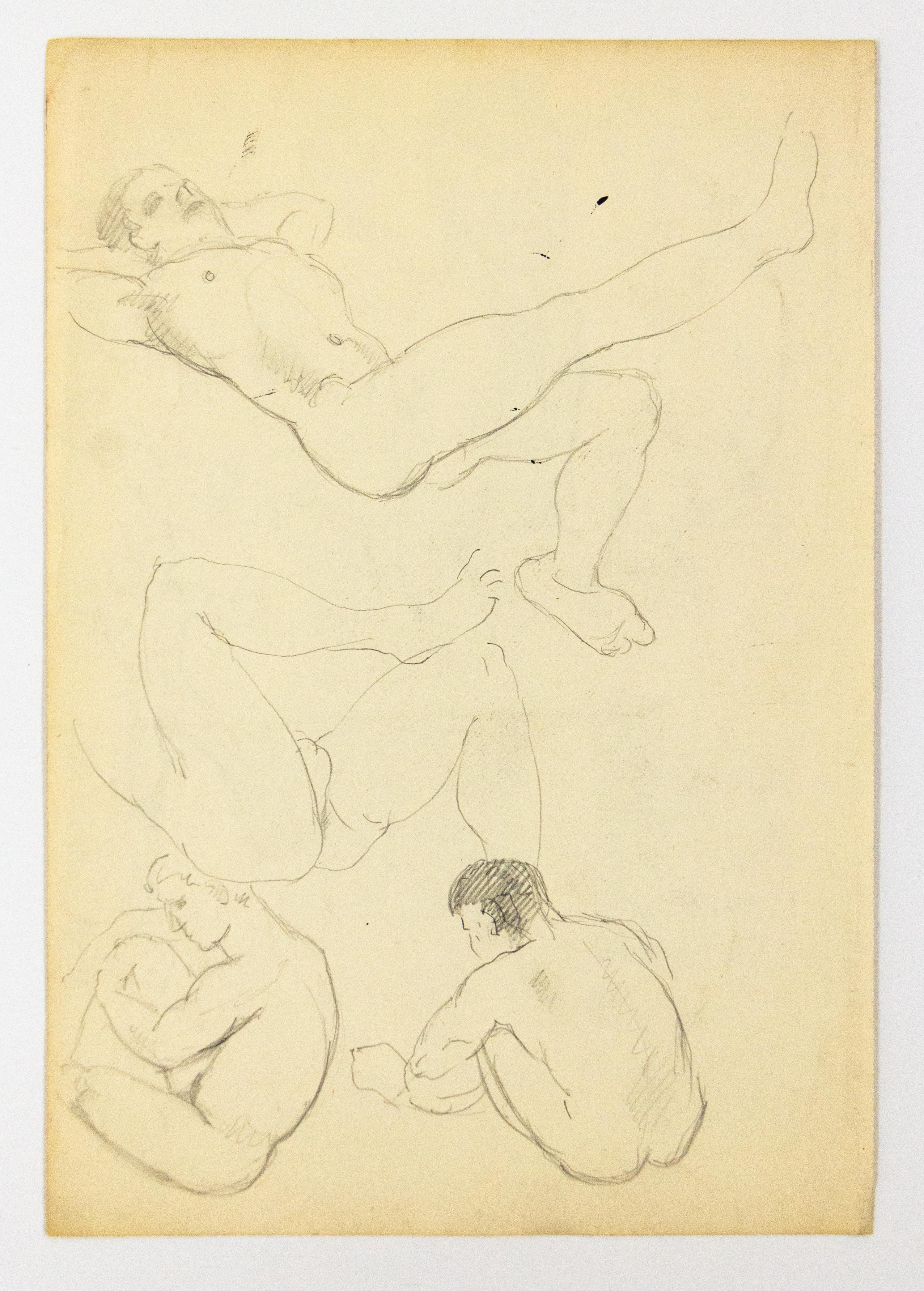 Many Figure Studies and Studies for Compositions with Groups - Contemporary Art by John S. Barrington