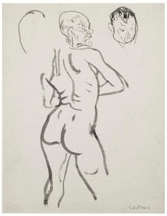 Old Man from Behind with Face Study (Un vieil homme derrière lui)