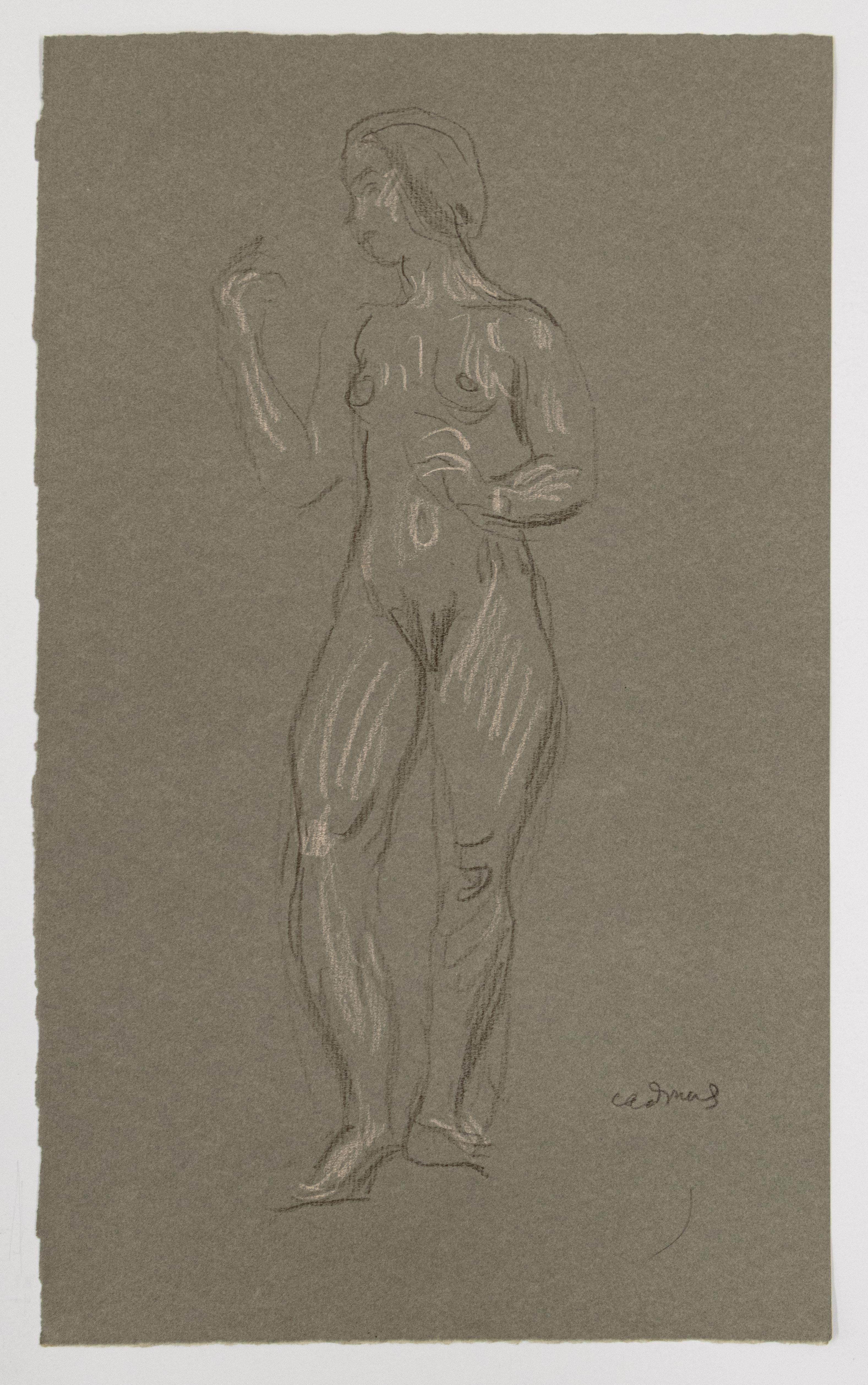 Standing Female Nude - Art by Paul Cadmus