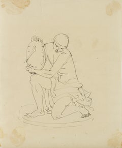 Kneeling Man Study [Study for “Garden of Eden Sundial,” 1941]
