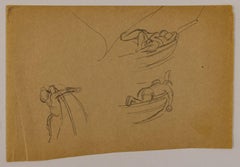 Various Studies of Figures on a Boat
