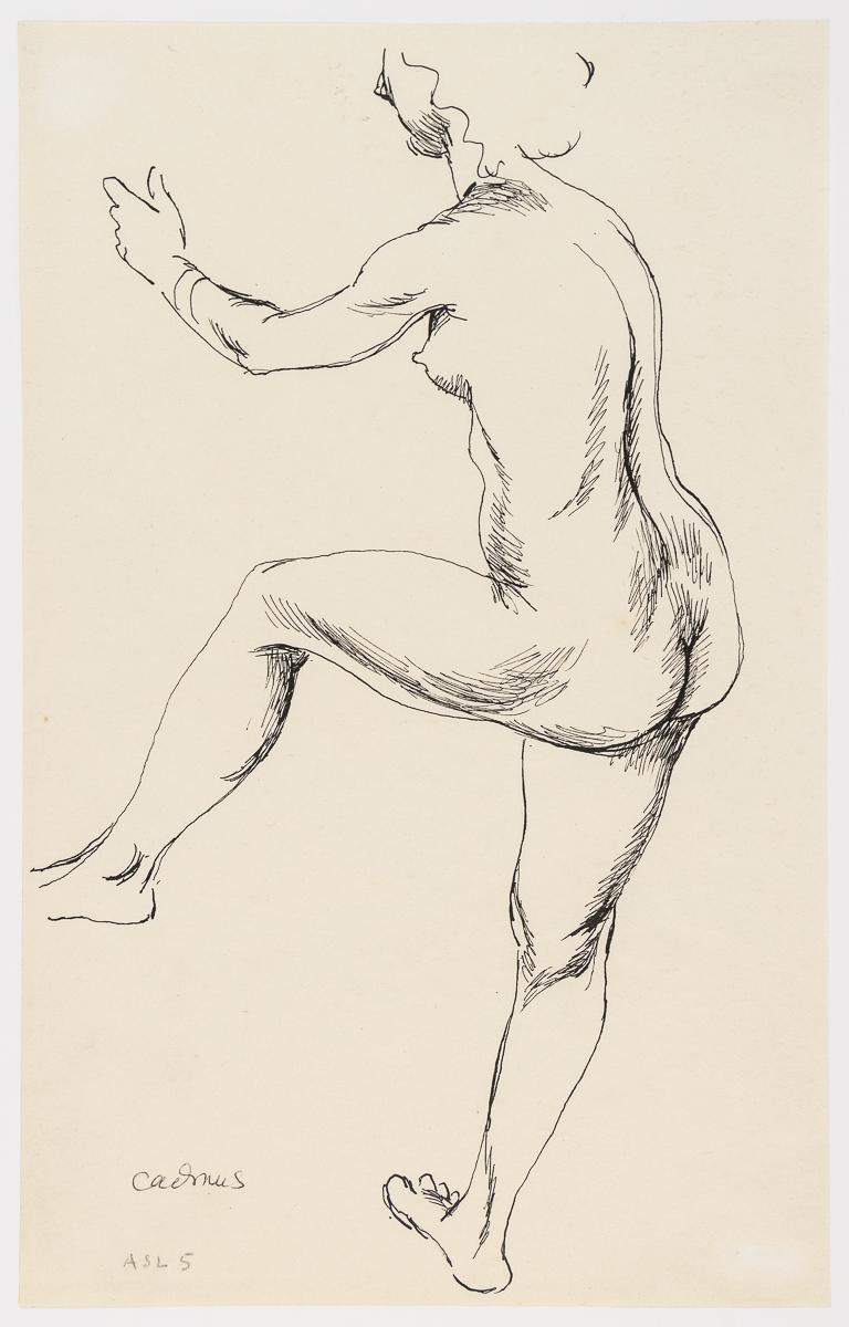 Paul Cadmus Figurative Art - Standing Nude