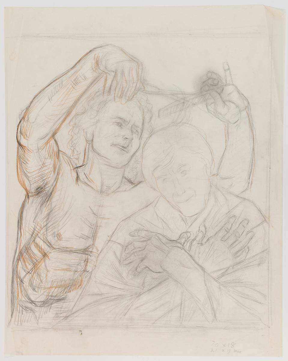 Study for "The Haircut" - Art by Paul Cadmus