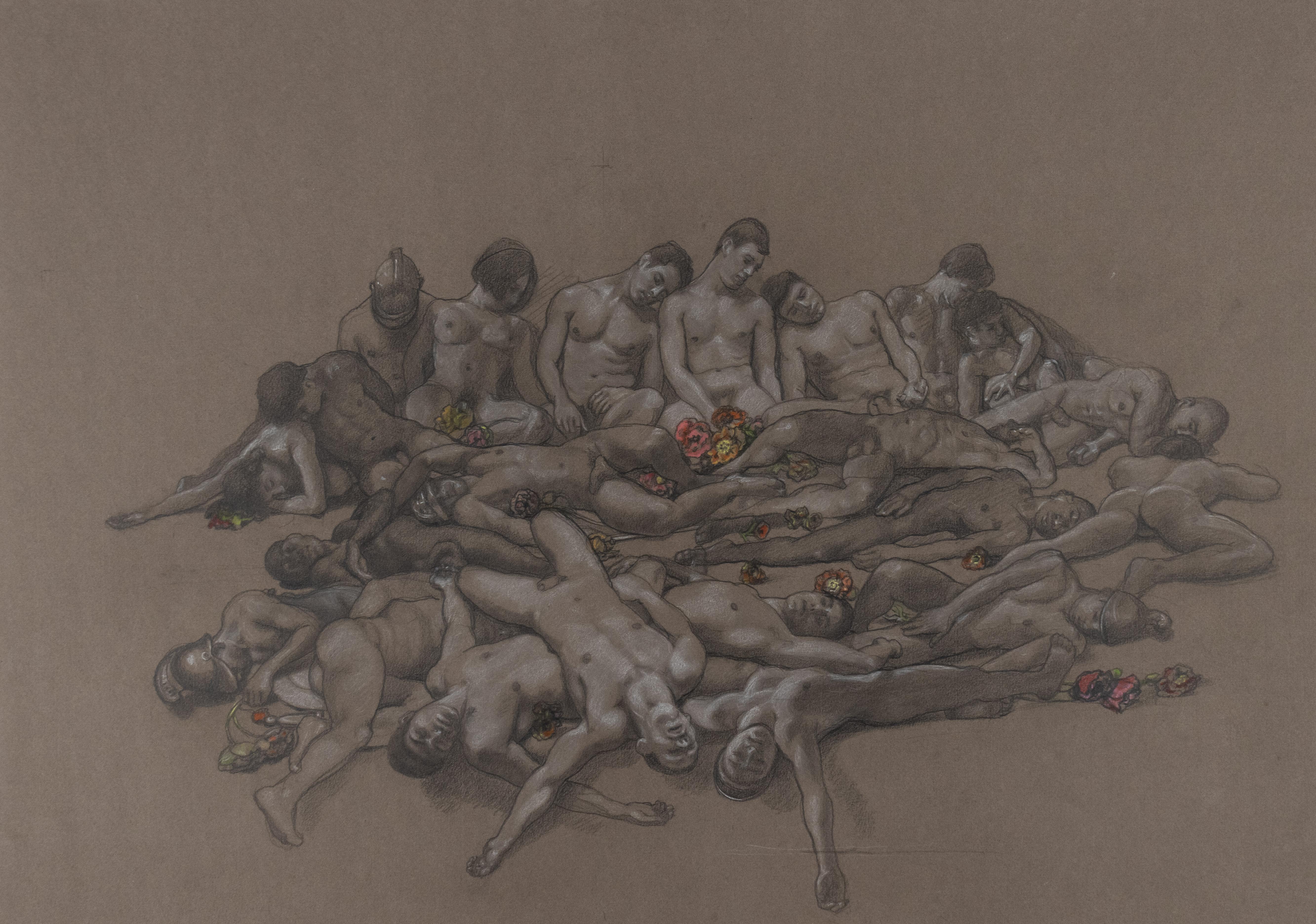 James Childs Nude - Multi-Figural Study (Bacchanal)