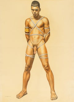 Sin título (Desnudo masculino de pie con cuerdas y brazalete)