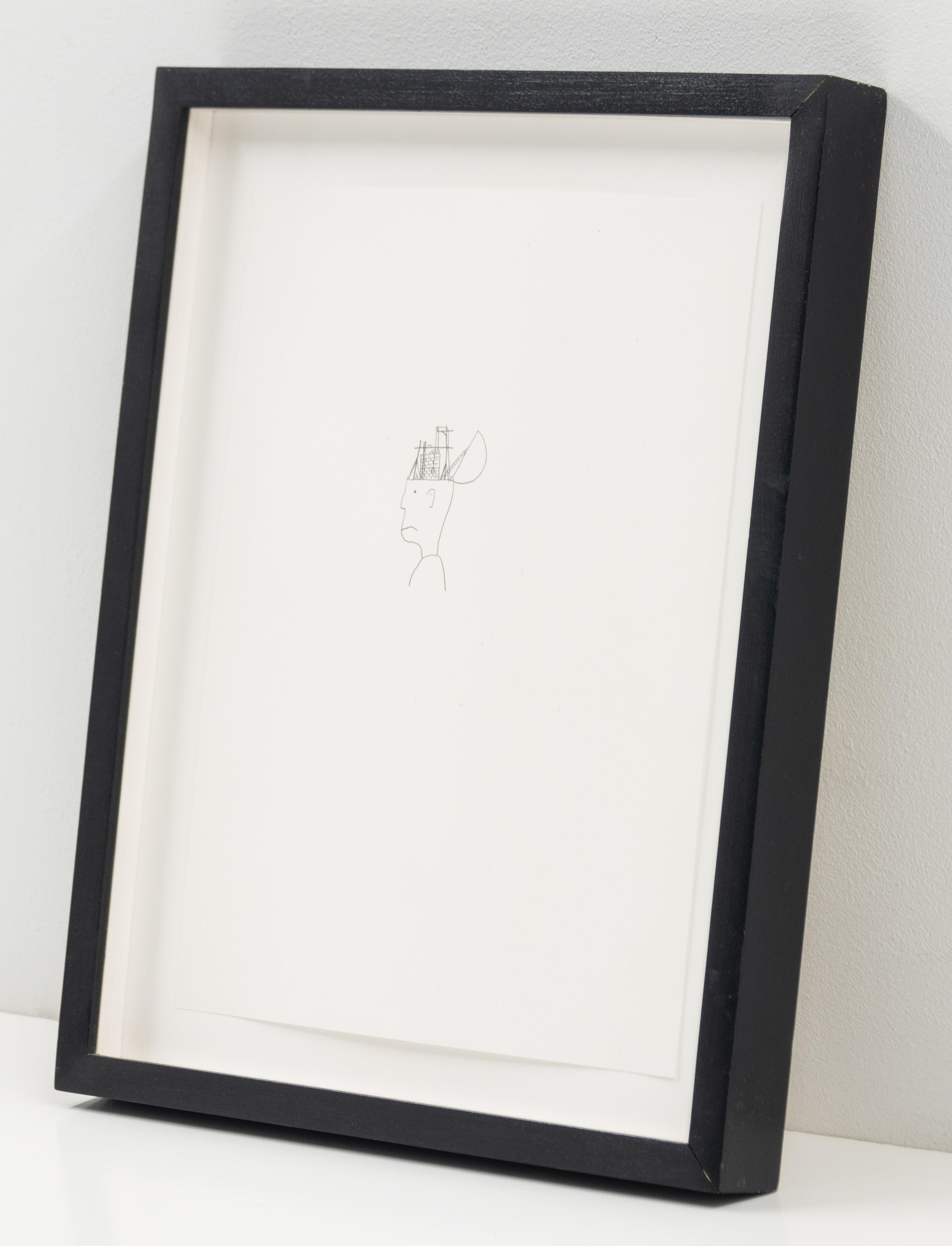 Mechanical Brain, dessin contemporain à la mine de plomb - Contemporain Art par Olaf Breuning