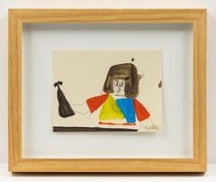 Sin título, obra sobre papel de Eddie Martinez