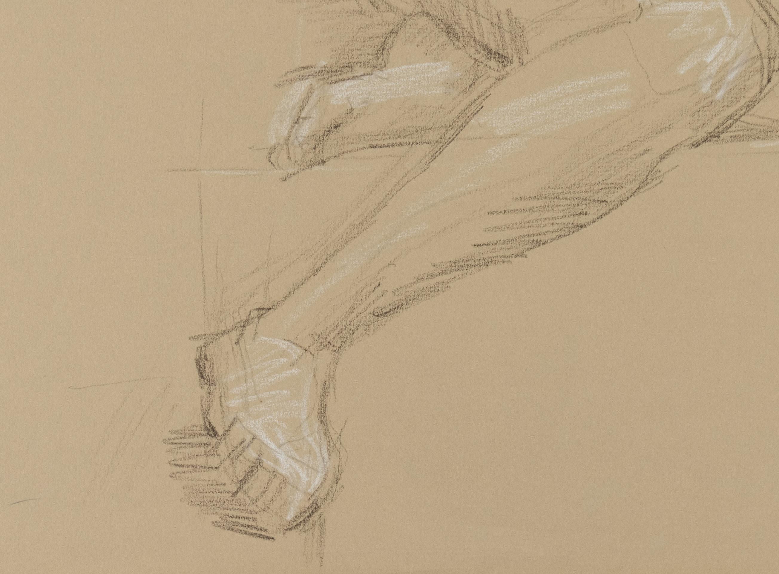 Nude Man Writing Letter - Contemporary Art by Paul Cadmus