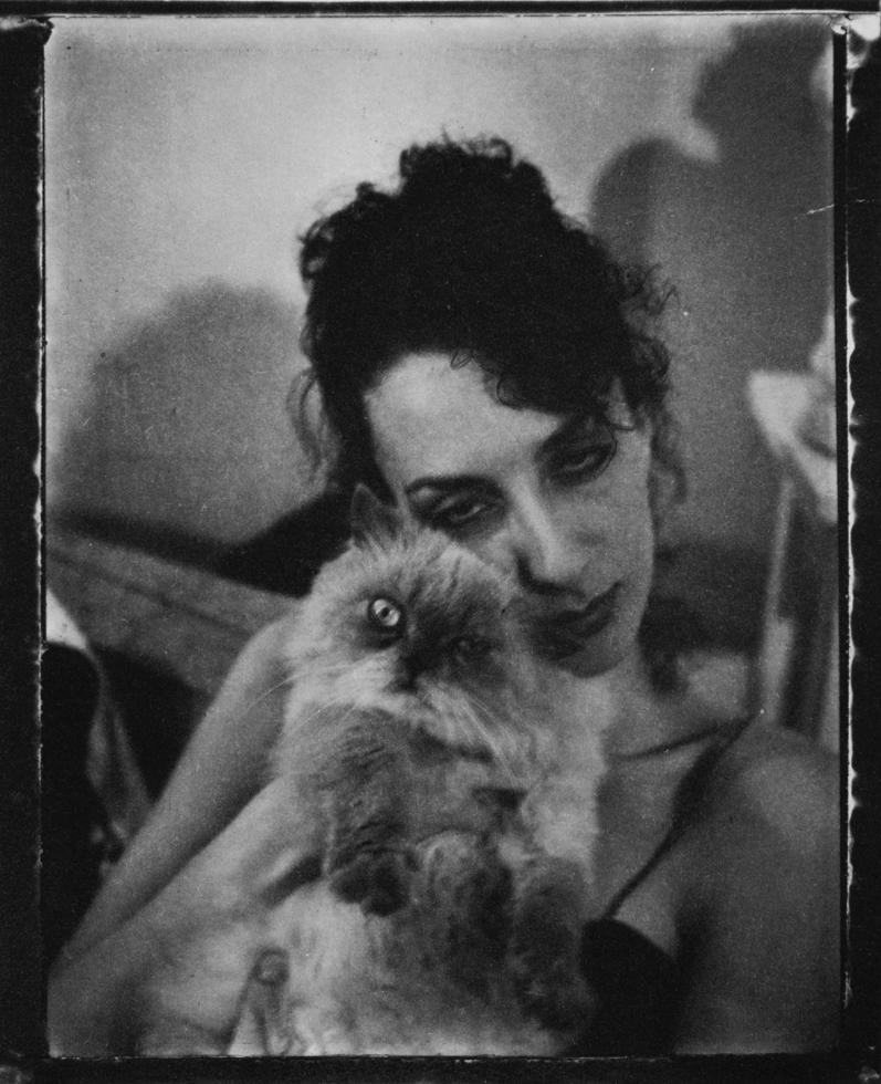 Mark Morrisroe Portrait Photograph - Untitled (Janet with Cat)