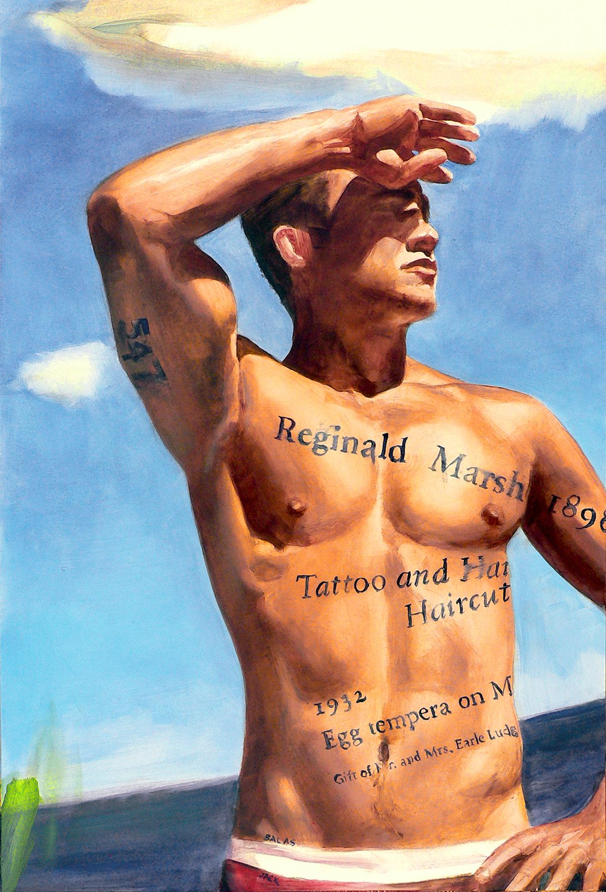 Reginald Marsh: Tattoo and a Haircut (#547)