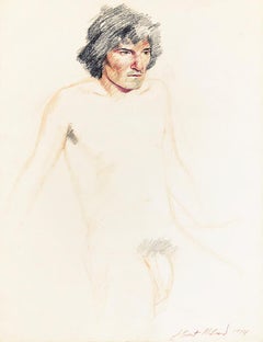 Vintage Untitled (Nude Man with Black Hair)