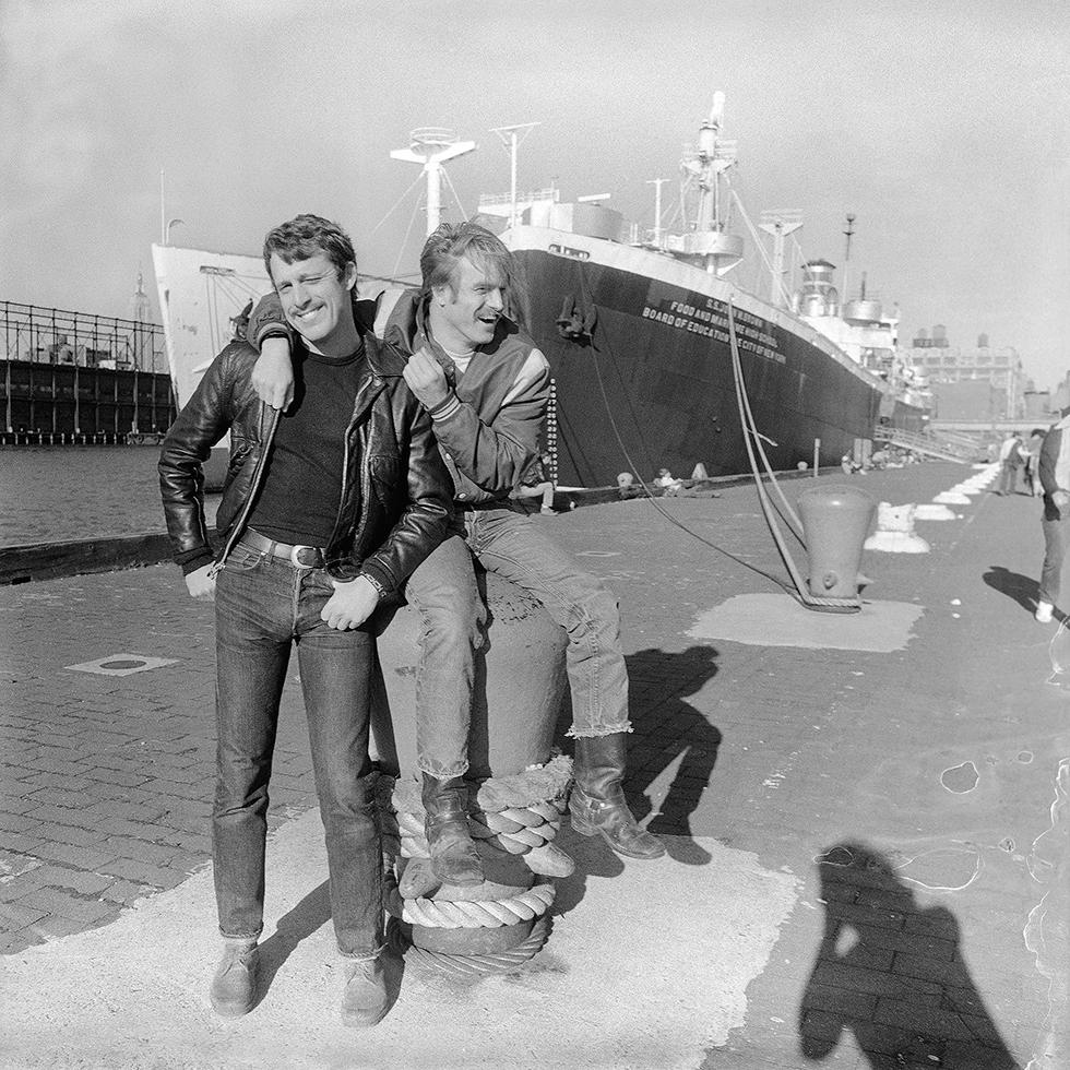 Meryl Meisler Portrait Photograph - Guys at Christopher Street Pier