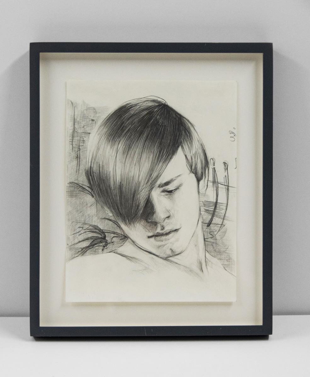 Untitled (Young Man Looking Down) - Art by Paul P.