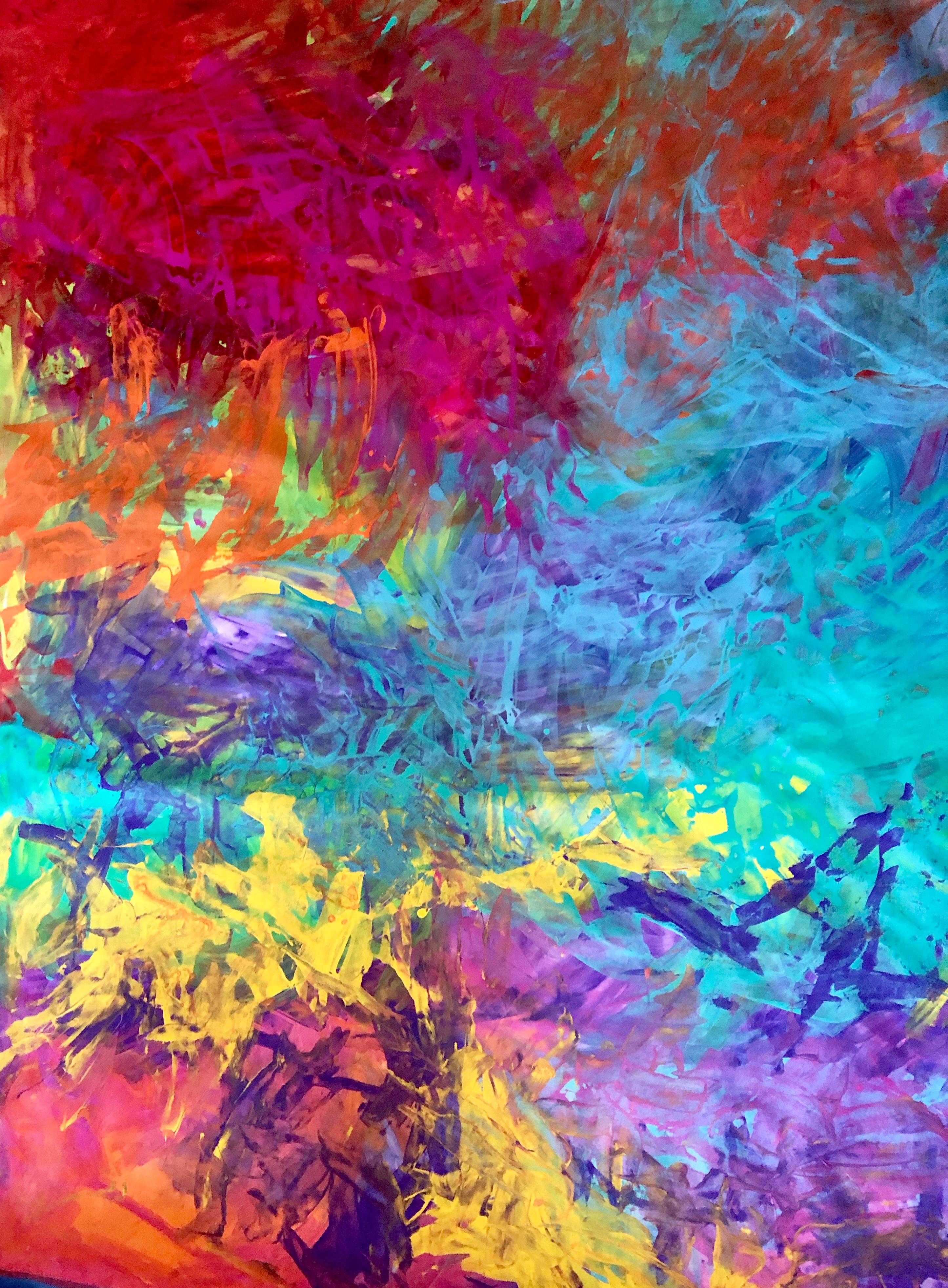 Pamela Squires Abstract Painting - Complimentary Colors