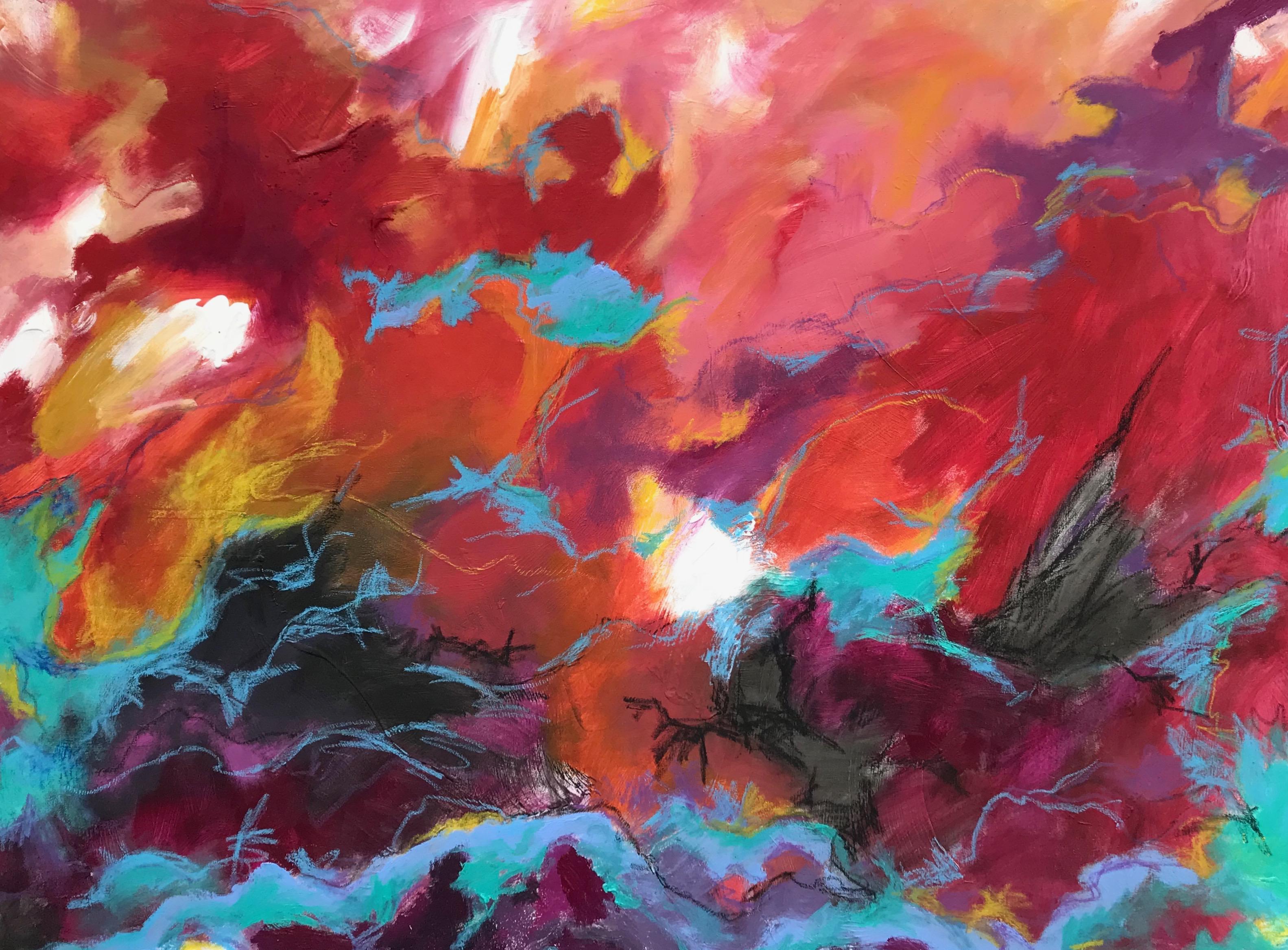 Graham Jones Abstract Painting - Red Sky