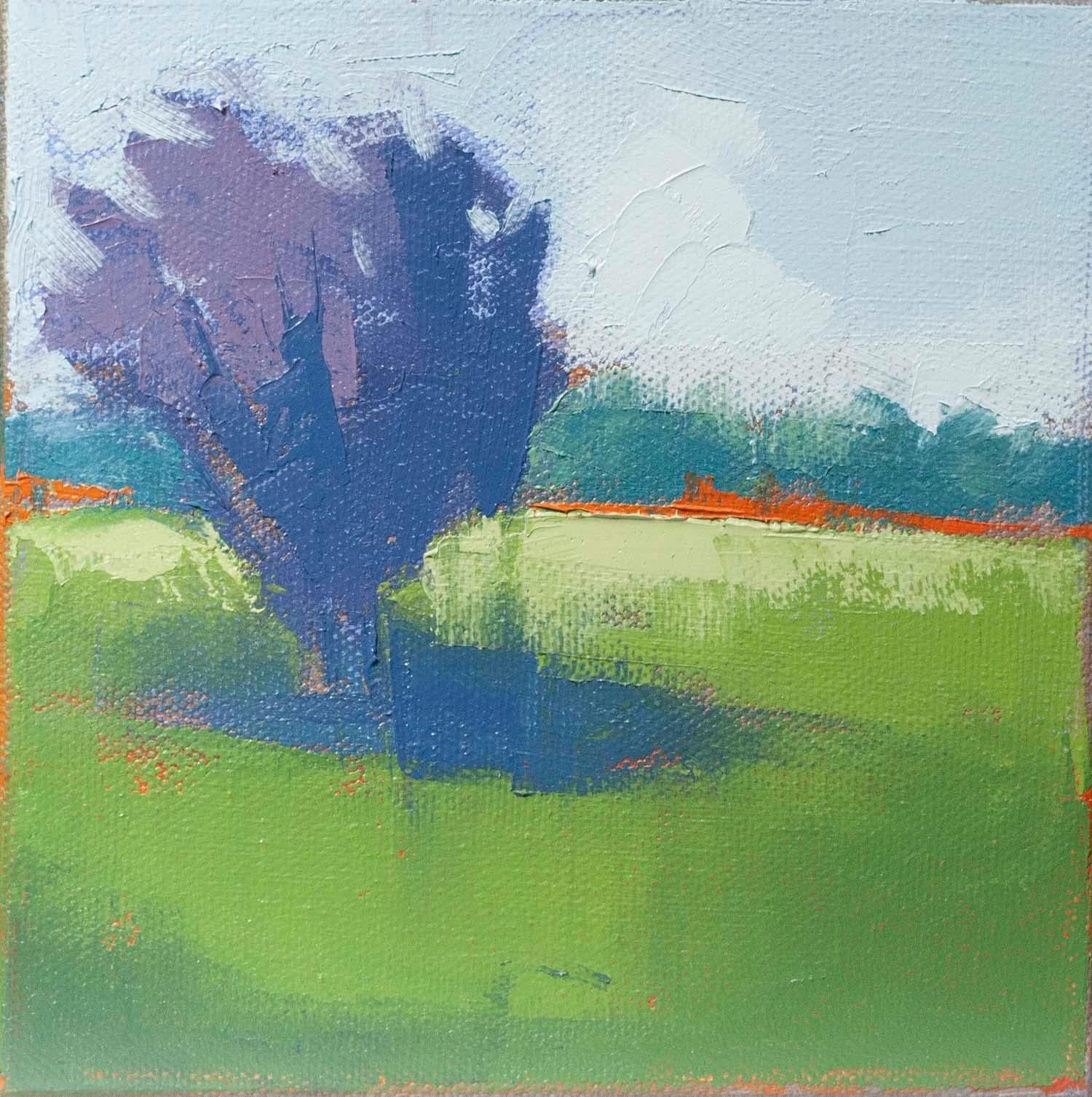 Carrie Megan Landscape Painting - Blue Shadow