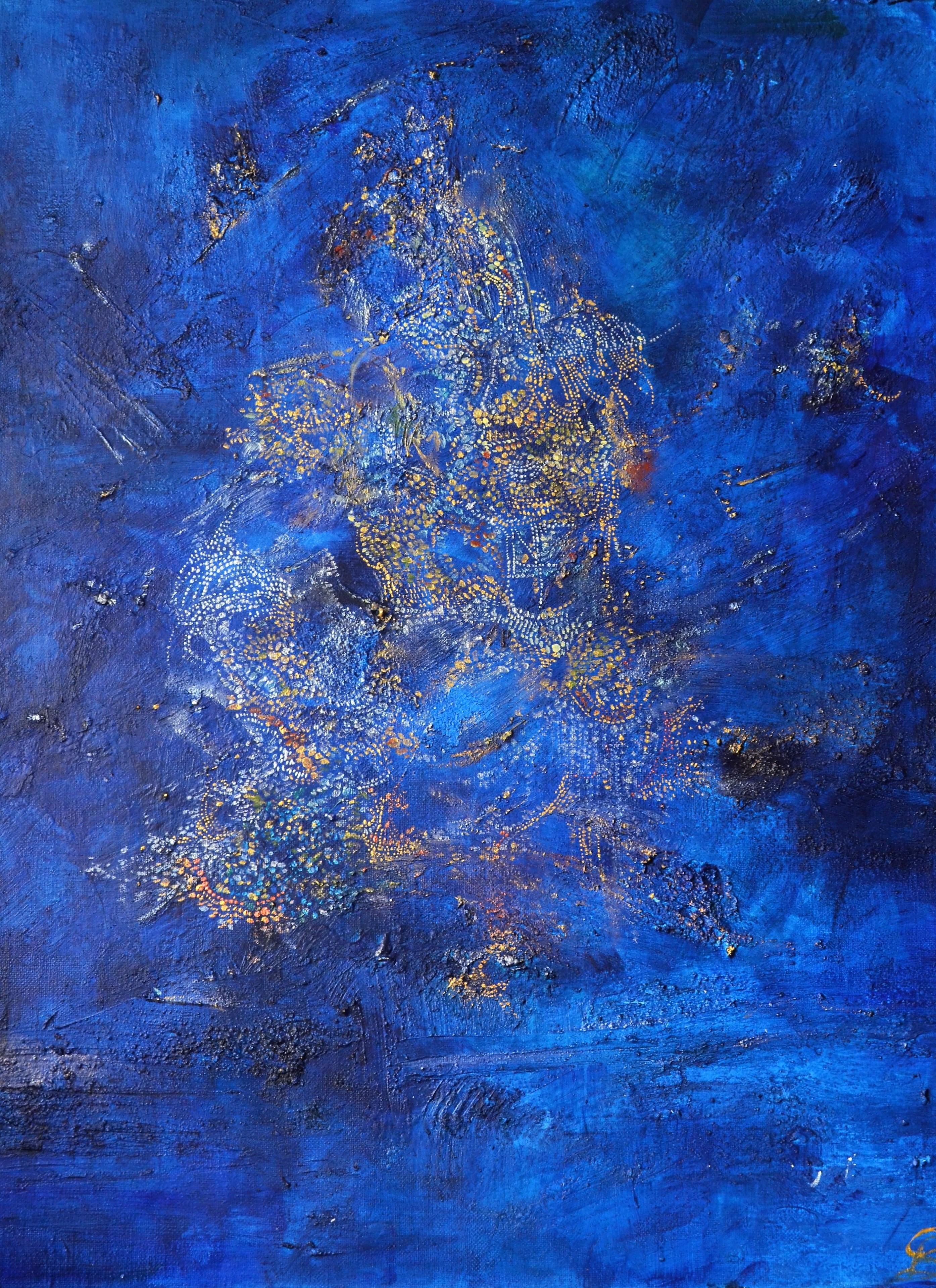 Oriane Biangonga Abstract Painting - "Floating Dream"
