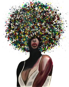 Woman with Abstract Hair