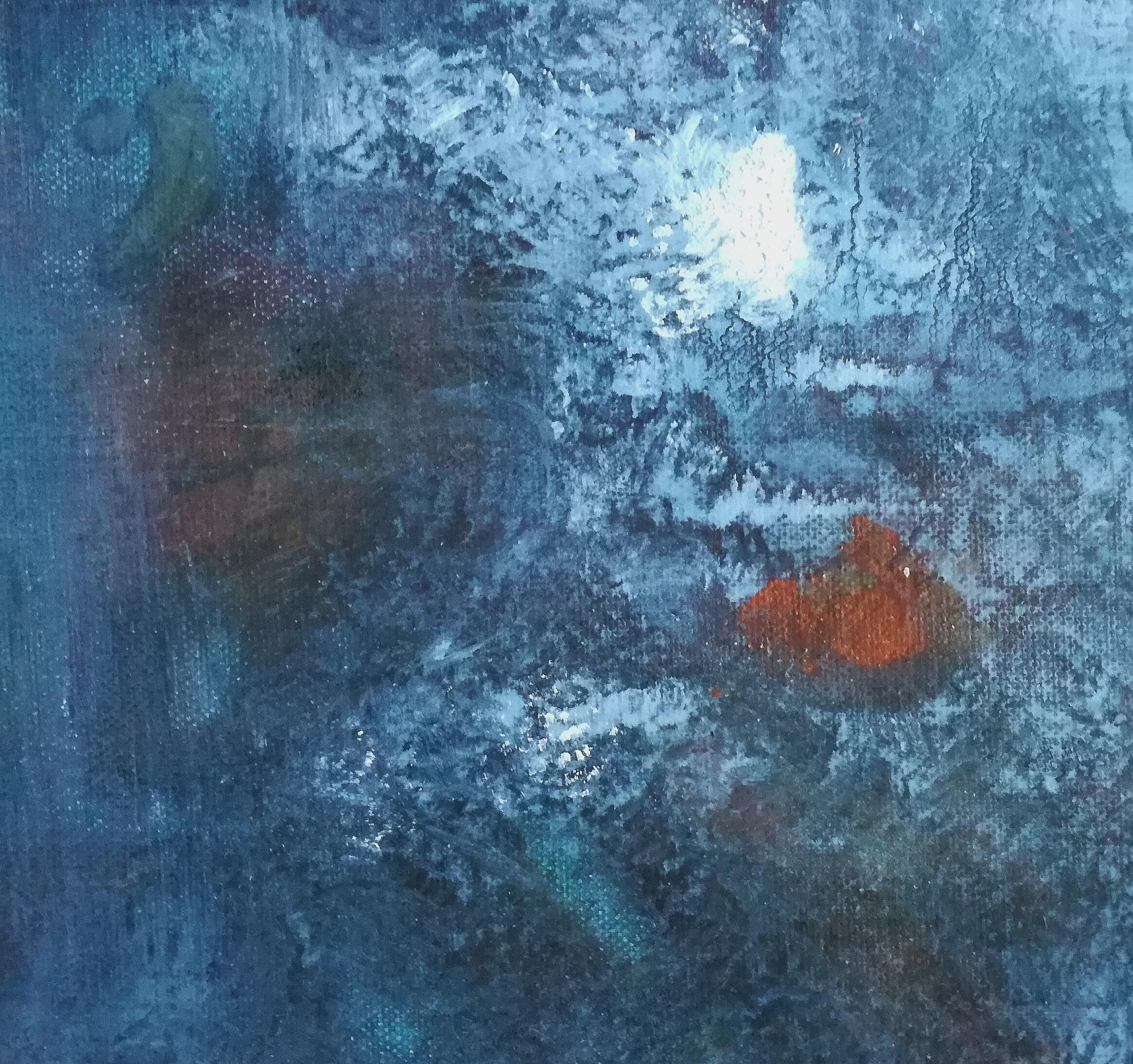 Winter Solstice  - Abstract Painting by Katrin Waite