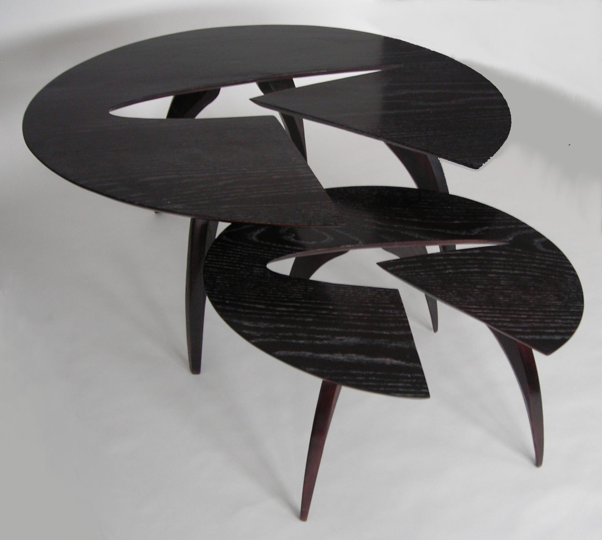 Alejandro Dron Abstract Sculpture - "C-Cell" Hand Made Sculptural Table 