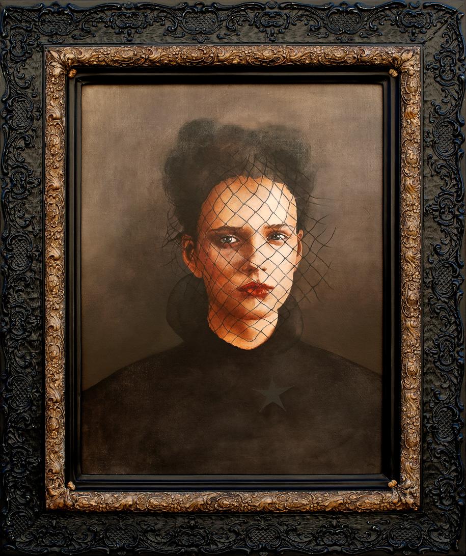 Barbara Hangan Portrait Painting - "Karma Police"