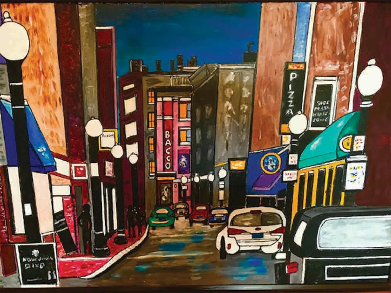 Ron Kingsbury Landscape Painting - "Boston's North End"