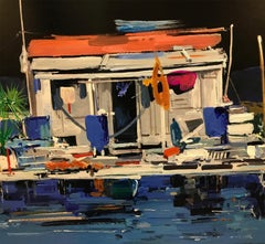 BOATS, HARBOUR, FLOATING ISLANDS OR BOATS