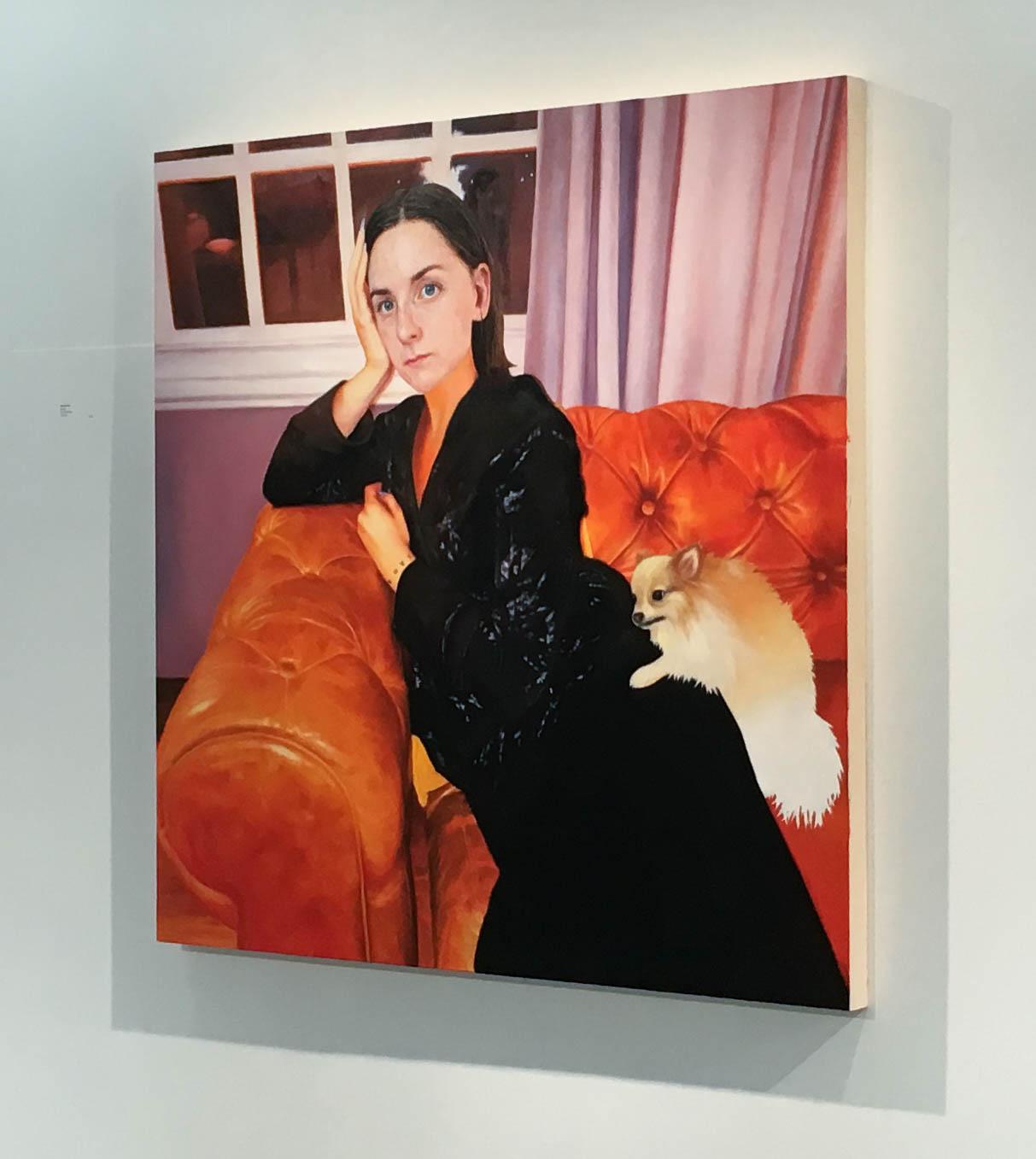 Boosted - Orange Portrait Painting by Katelyn Ledford