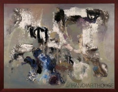 "Sky" 21st century modern Asian abstract oil painting master artist calligraphy