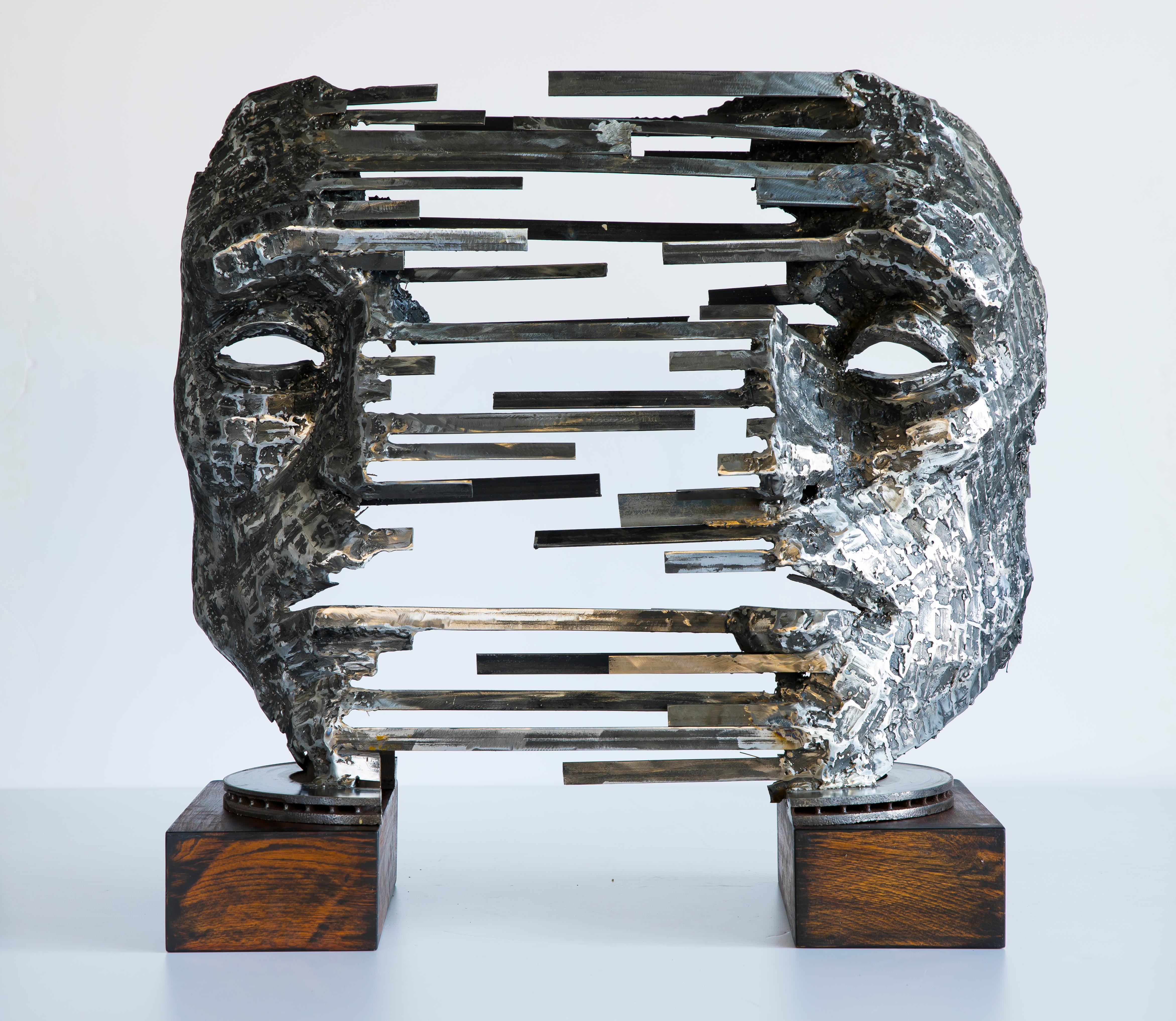 Split - Stahlskulptur von Daniel Radulescu, Contemporary 21st Century Europe im Angebot 1