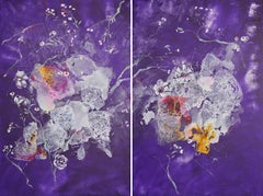 Diptych Painting 7 by European Contemporary 21st Century Artist Maria Dermengiu