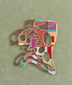 Head, Collage by European Artist Adrian Pojoga 21st Century