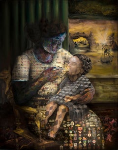 Mother of Consumerism - Pop Art Contemporary 21st Century Canvas by Obie Platon
