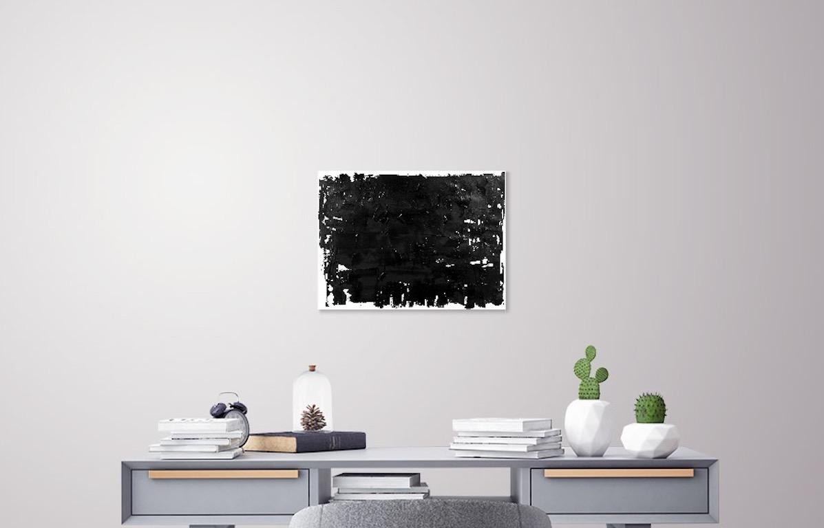 Nothing Left Over - Abstract Art by Agathe Toman French Artist Black & White For Sale 4