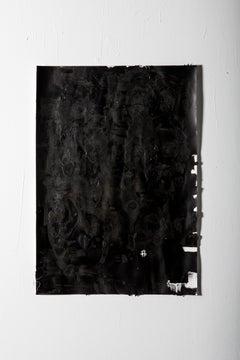 Untitled #1- Abstract Art by Agathe Toman French Artist Black & White