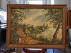 UNTITLED 1 & UNTITLED 2 - PAINTING - LANDSCAPE - CONGO - AFRICA - SIGNED