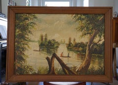 UNTITLED 1 & UNTITLED 2 - PAINTING - LANDSCAPE -  CONGO - AFRICA - SIGNED